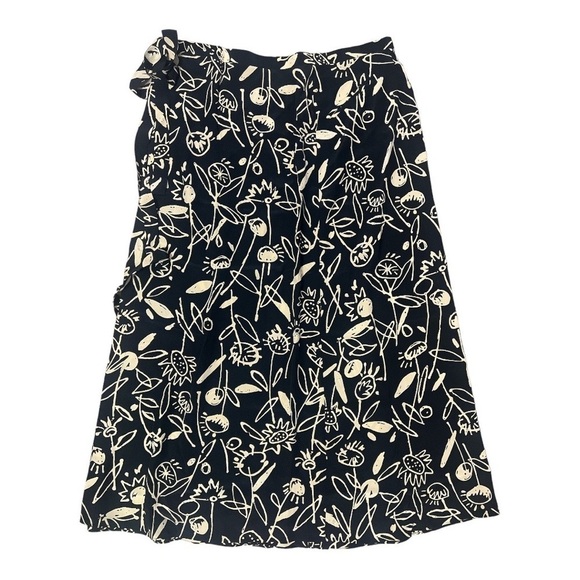 Linda Allard Ellen Tracy Full Wrap Maxi Skirt 100% Silk Size 4 EF2 - Picture 2 of 4